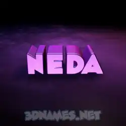 neda in Big Purple style - 3D name wallpaper