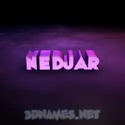 nedjar in Big Purple style - 3D name wallpaper