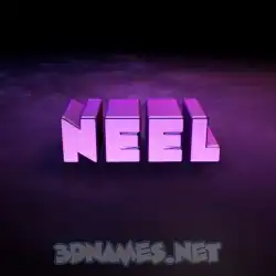 neel in Big Purple style - 3D name wallpaper