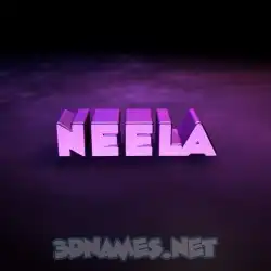 neela in Big Purple style - 3D name wallpaper