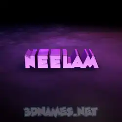 neelam in Big Purple style - 3D name wallpaper