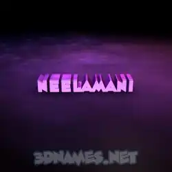 neelamani in Big Purple style - 3D name wallpaper