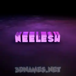 neelesh in Big Purple style - 3D name wallpaper