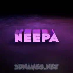 neepa in Big Purple style - 3D name wallpaper