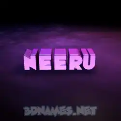 neeru in Big Purple style - 3D name wallpaper