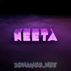 neeta in Big Purple style - 3D name wallpaper