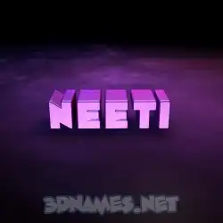 neeti in Big Purple style - 3D name wallpaper
