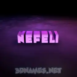nefeli in Big Purple style - 3D name wallpaper