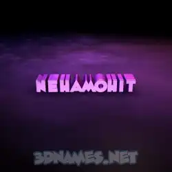 nehamohit in Big Purple style - 3D name wallpaper