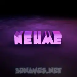 nehme in Big Purple style - 3D name wallpaper