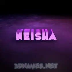 neisha in Big Purple style - 3D name wallpaper