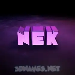 nek in Big Purple style - 3D name wallpaper