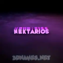 nektarios in Big Purple style - 3D name wallpaper