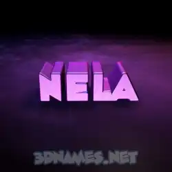 nela in Big Purple style - 3D name wallpaper