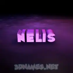 nelis in Big Purple style - 3D name wallpaper