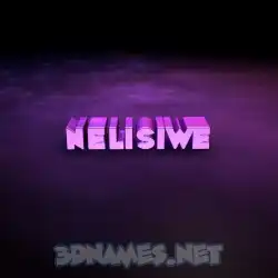 nelisiwe in Big Purple style - 3D name wallpaper