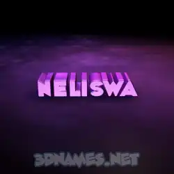neliswa in Big Purple style - 3D name wallpaper