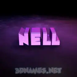 nell in Big Purple style - 3D name wallpaper
