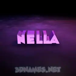 nella in Big Purple style - 3D name wallpaper