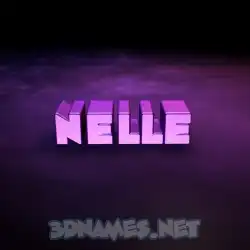nelle in Big Purple style - 3D name wallpaper