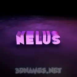nelus in Big Purple style - 3D name wallpaper