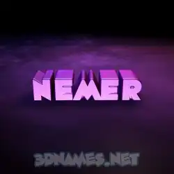 nemer in Big Purple style - 3D name wallpaper