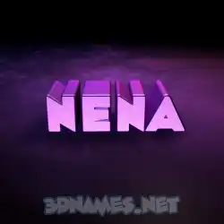 nena in Big Purple style - 3D name wallpaper