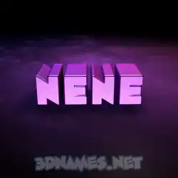 nene in Big Purple style - 3D name wallpaper