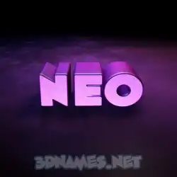 neo in Big Purple style - 3D name wallpaper
