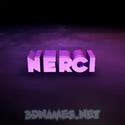 nerci in Big Purple style - 3D name wallpaper