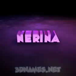 nerina in Big Purple style - 3D name wallpaper