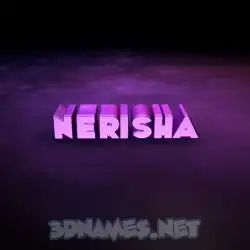 nerisha in Big Purple style - 3D name wallpaper