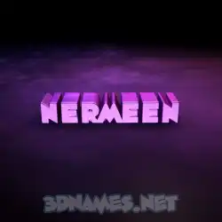nermeen in Big Purple style - 3D name wallpaper