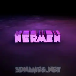 nermen in Big Purple style - 3D name wallpaper