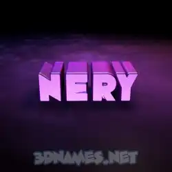 nery in Big Purple style - 3D name wallpaper