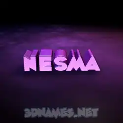 nesma in Big Purple style - 3D name wallpaper
