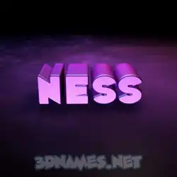 ness in Big Purple style - 3D name wallpaper