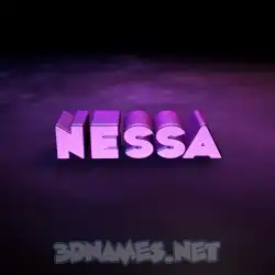nessa in Big Purple style - 3D name wallpaper