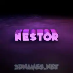 nestor in Big Purple style - 3D name wallpaper