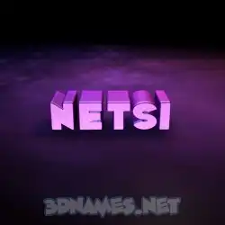 netsi in Big Purple style - 3D name wallpaper