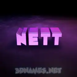 nett in Big Purple style - 3D name wallpaper