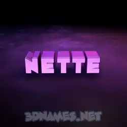 nette in Big Purple style - 3D name wallpaper