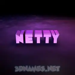 netty in Big Purple style - 3D name wallpaper