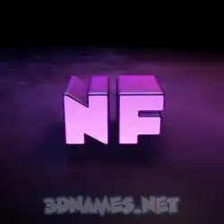 nf in Big Purple style - 3D name wallpaper
