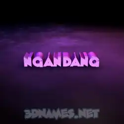 ngandang in Big Purple style - 3D name wallpaper