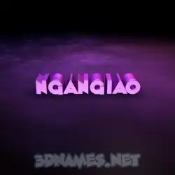 ngangiao in Big Purple style - 3D name wallpaper