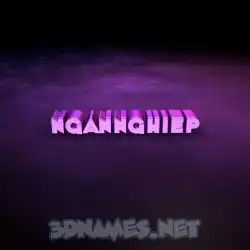 ngannghiep in Big Purple style - 3D name wallpaper