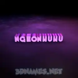 ngeonhuhu in Big Purple style - 3D name wallpaper