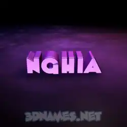 nghia in Big Purple style - 3D name wallpaper