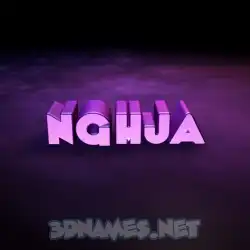 nghja in Big Purple style - 3D name wallpaper
